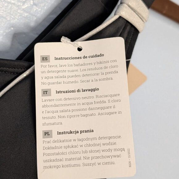 Womens Ravello Black Tankini Swim Top S Adjustable Straps Contrast Piping NWT - Picture 9 of 16